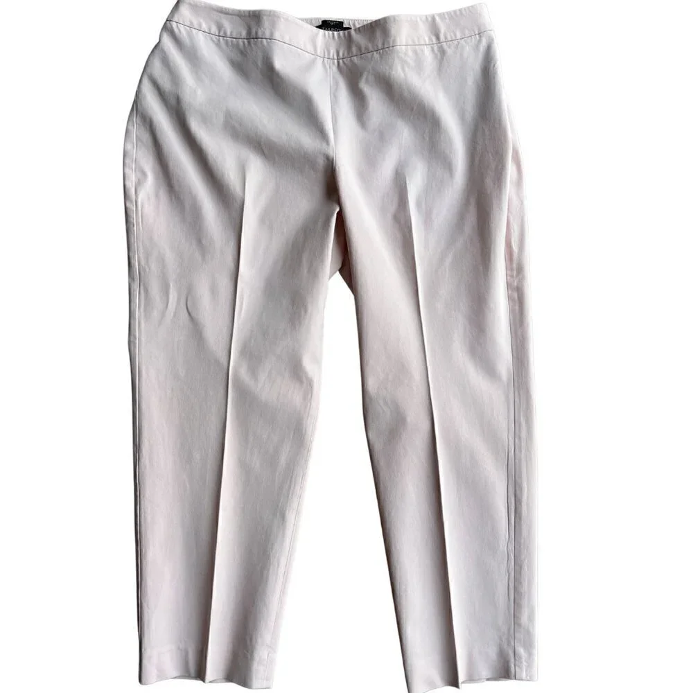 Talbots Women Chatham Curvy Pants, Light Pink, 18W